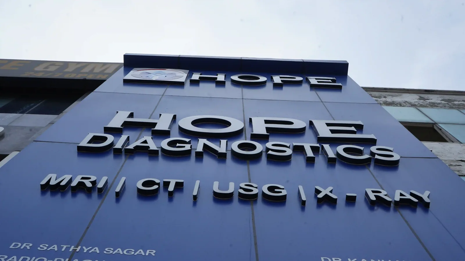 Hope Diagnostics Pinjore center exterior with signage