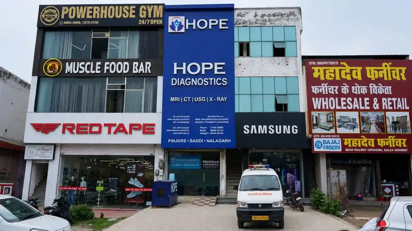 Hope Diagnostics center exterior with signage